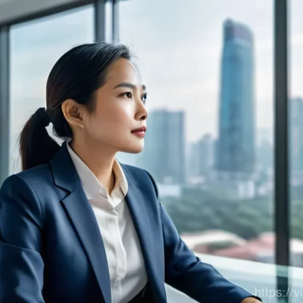 법률 변호사의 직무 변화 사례 - **Prompt 1: LegalTech Integration in a Modern Law Office**
    "A confident Vietnamese female lawyer...