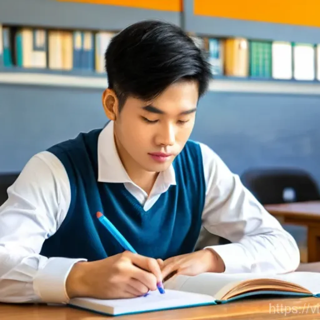 변호사 실기 시험 체크리스트 - **Image Prompt 1: Building a Strong Knowledge Foundation**
    A focused young Vietnamese student, a...