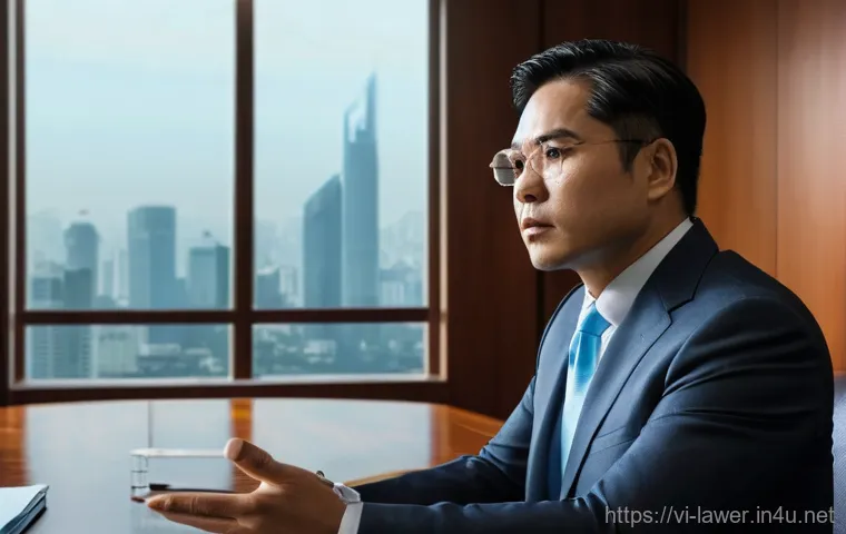 변호사 실무에서 자주 만나는 윤리적 딜레마 - **Prompt: "A professional Vietnamese female lawyer, in her late 30s, sitting at a beautifully polish...