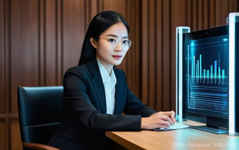 변호사 실무에서 자주 만나는 윤리적 딜레마 - **Prompt: "A resolute Vietnamese male lawyer, in his mid-40s, standing firmly but respectfully oppos...