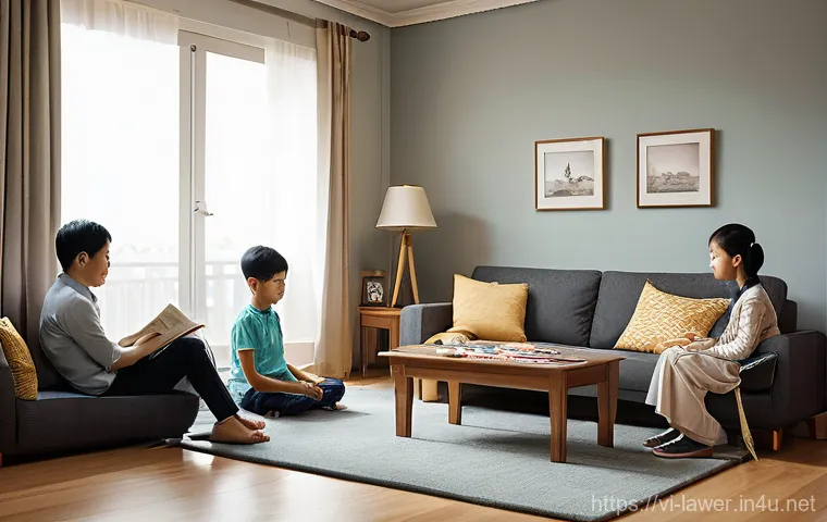 변호사 실무에서 자주 접하는 법적 분쟁 - **Prompt 2: Diligent Online Contract Review in a Modern Vietnamese Home**
    A realistic image of a...