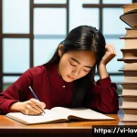 변호사 시험 공부 스케줄 관리법 - **Prompt:** A young Vietnamese female university student, dressed in comfortable yet modest everyday...