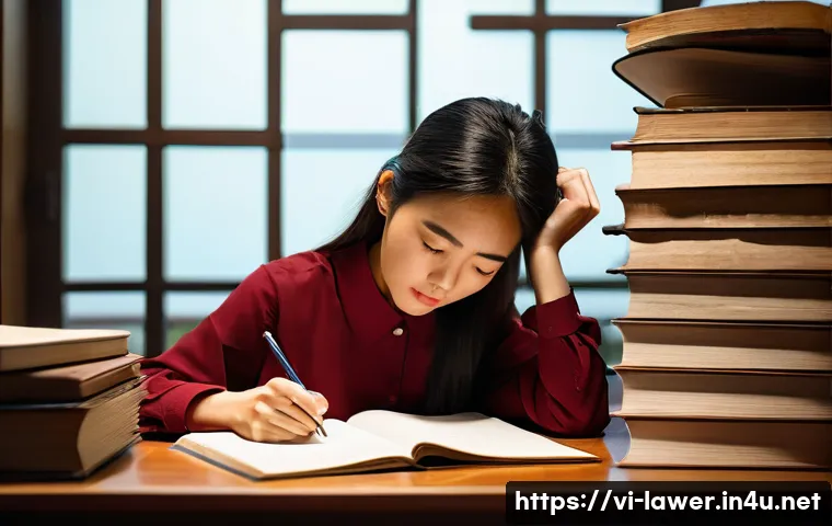 변호사 시험 공부 스케줄 관리법 - **Prompt:** A young Vietnamese female university student, dressed in comfortable yet modest everyday...