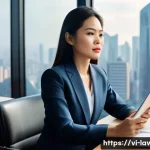 변호사 자격증으로 진출 가능한 분야 - **Prompt for In-house Legal Counsel:**
    "A confident Vietnamese female legal counsel, in her mid-...